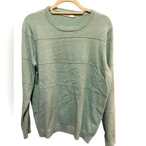 Stitches and Stripes - green crew neck sweater - size L